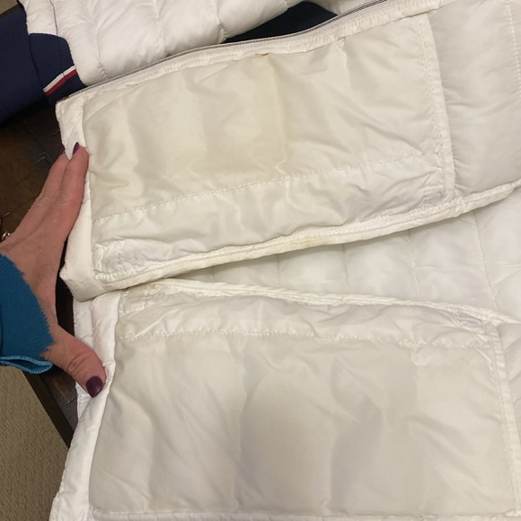 Tommy Hilfiger Lightweight Hooded Puffer Jacket White and Blue Women’s Small - Picture 17 of 17